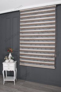 Светло Кафена Градиент Зебра Завеса