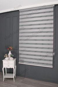 Дебела Сива Затемнувачка (BlackOut) Зебра Завеса