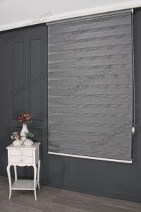 Темно Сива Затемнувачка (BlackOut) Зебра Завеса