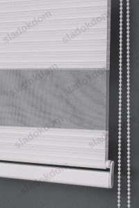 Бело Широко Со Плисе Зебра Завеса - Image 4