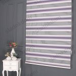 Виолетова Широко Плисе Зебра Завеса