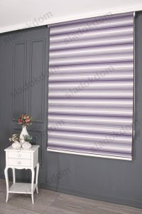 Виолетова Широко Плисе Зебра Завеса - Image 2