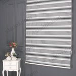 Црна Широко Со Плисе Зебра Завеса