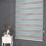 Тиркиз Широко Со Плисе Зебра Завеса