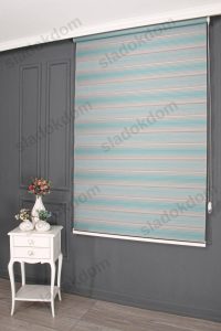 Тиркиз Широко Со Плисе Зебра Завеса - Image 2