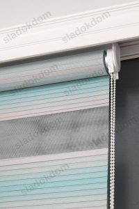 Тиркиз Широко Со Плисе Зебра Завеса - Image 3