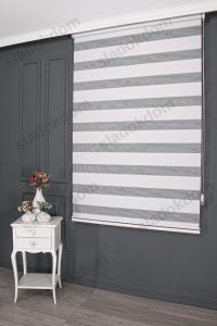 Бело Тесно Плисе Зебра Завеса