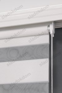 Бело Тесно Плисе Зебра Завеса - Image 3