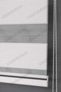 Бело Тесно Плисе Зебра Завеса - Image 4