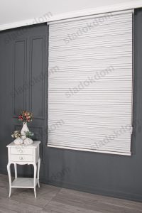 Сиво Со Плисе Зебра Завеса - Image 2