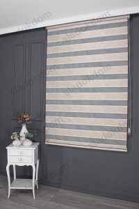 Крем Со Шеми и Плисе Зебра Завеса