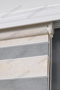 Крем Со Шеми и Плисе Зебра Завеса - Image 3