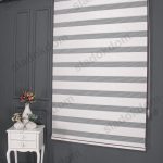 Бело Со Шеми и Плисе Зебра Завеса