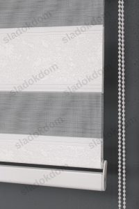 Бело Со Шеми и Плисе Зебра Завеса - Image 4