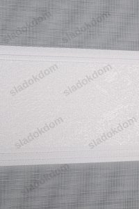 Бело Со Шеми и Плисе Зебра Завеса - Image 5