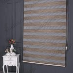 Кафеав Беж Со Широки Линии Зебра Завеса