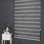 Антрацит Сив Со Широки Линии Зебра Завеса