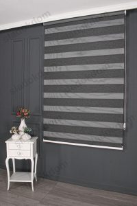 Црно Затемнувачко (BlackOut) Со Плисе Зебра Завеса