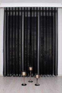 Црна  Вертикална Зебра Завеса