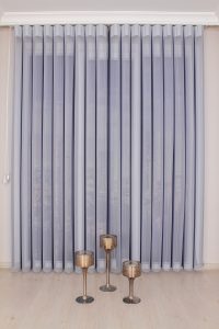 Сина Вертикална Зебра Завеса