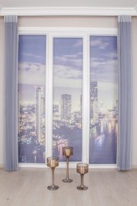 Сина Вертикална Зебра Завеса - Image 3