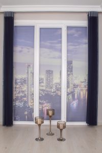 Темно Лила Вертикална Зебра Завеса - Image 3