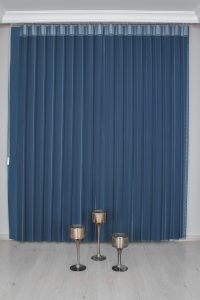 Маслинеста Сина Вертикална Зебра Завеса - Image 2