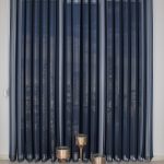 Темно Сина Вертикална Зебра Завеса
