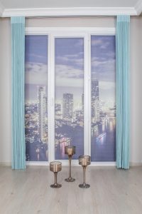 Светло Тиркизна Луксузна Вертикална Зебра Завеса - Image 3