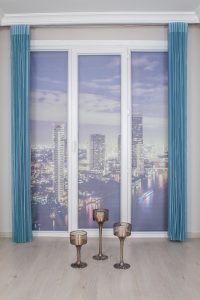 Тиркизна Луксузна Вертикална Зебра Завеса - Image 3