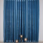 Темно Сина Луксузна Вертикална Зебра Завеса