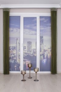 Маслинеста Зелена Луксузна Вертикална Зебра Завеса - Image 3