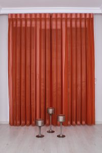 Темно Портокалова Луксузна Вертикална Зебра Завеса