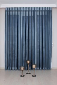 Сина Луксузна Вертикална Зебра Завеса