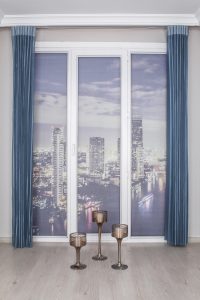 Сина Луксузна Вертикална Зебра Завеса - Image 3